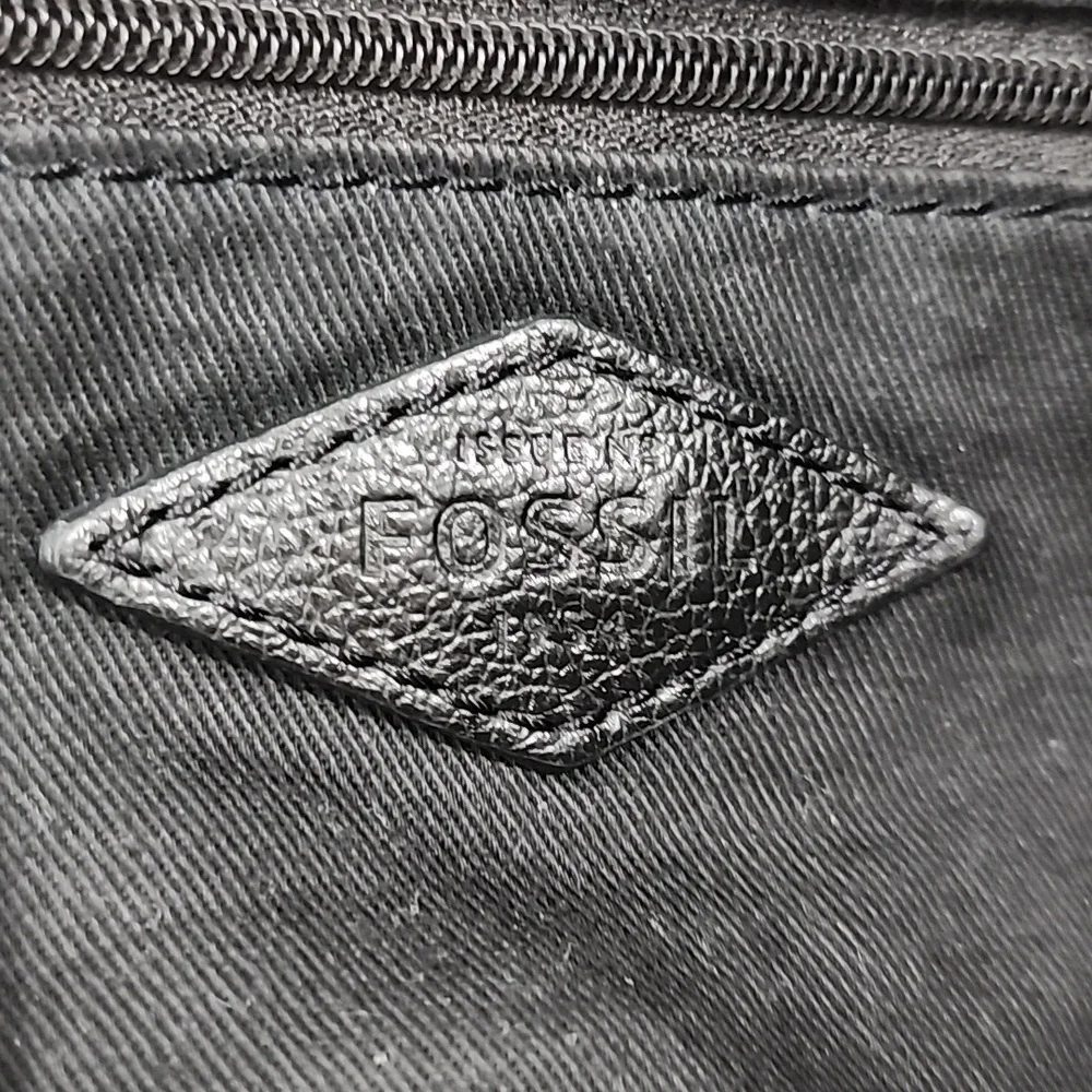 Fossil Jori‎ Black Leather Mini Satchel Handbag Purse Vintage Hobo Crossbody